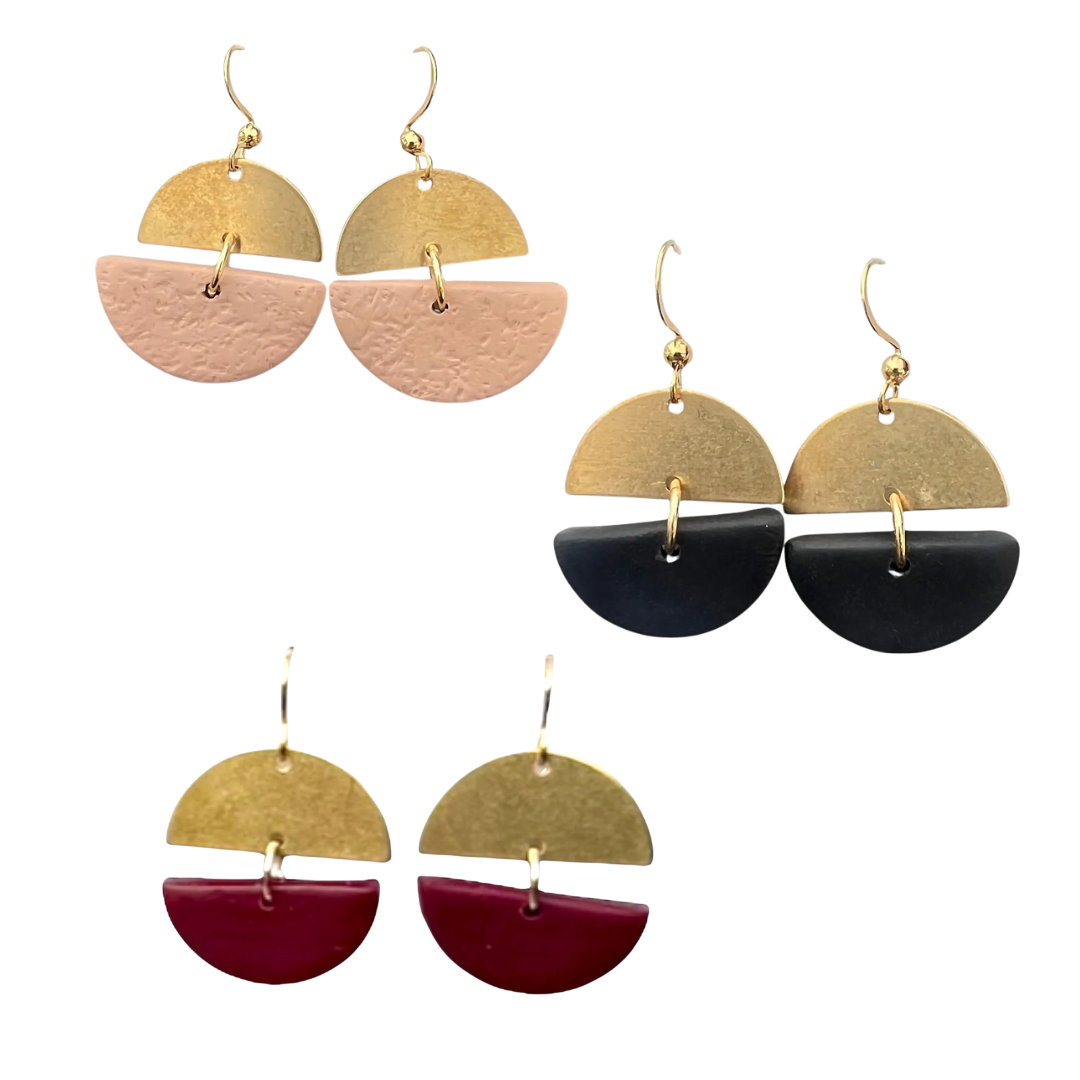 Amy Earrings - Cabernet