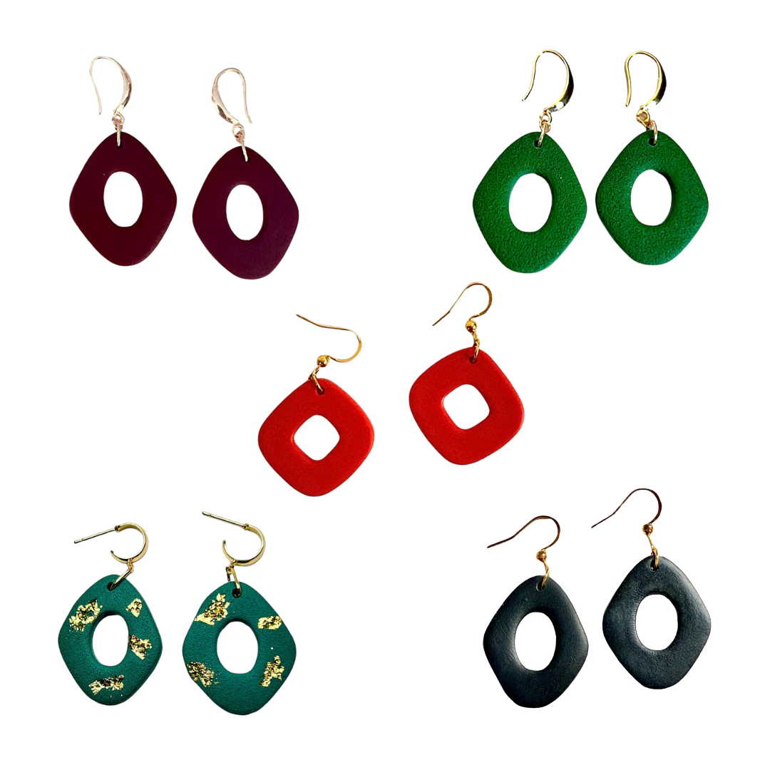 Callie Earrings - Red