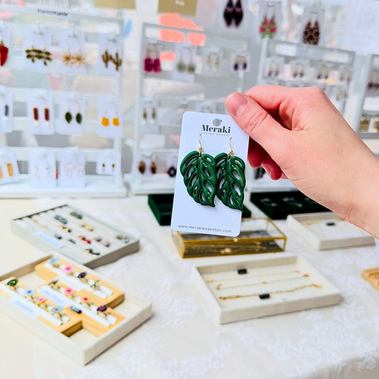Monstera Earrings