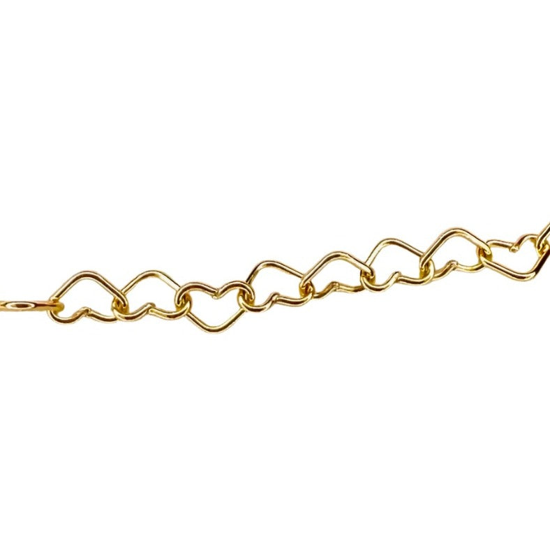 Hearts Chain Bracelet - Gold Filled