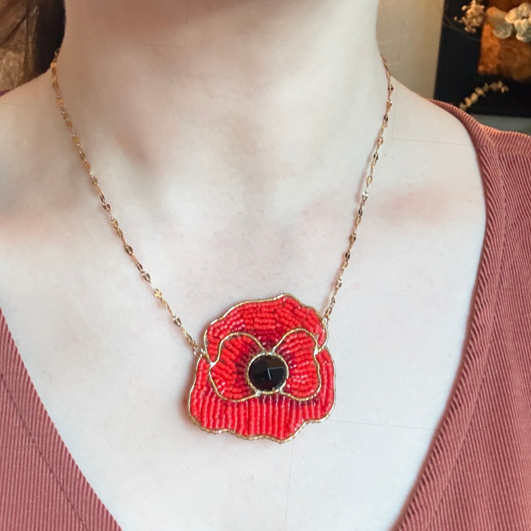 Poppy Beaded Necklace