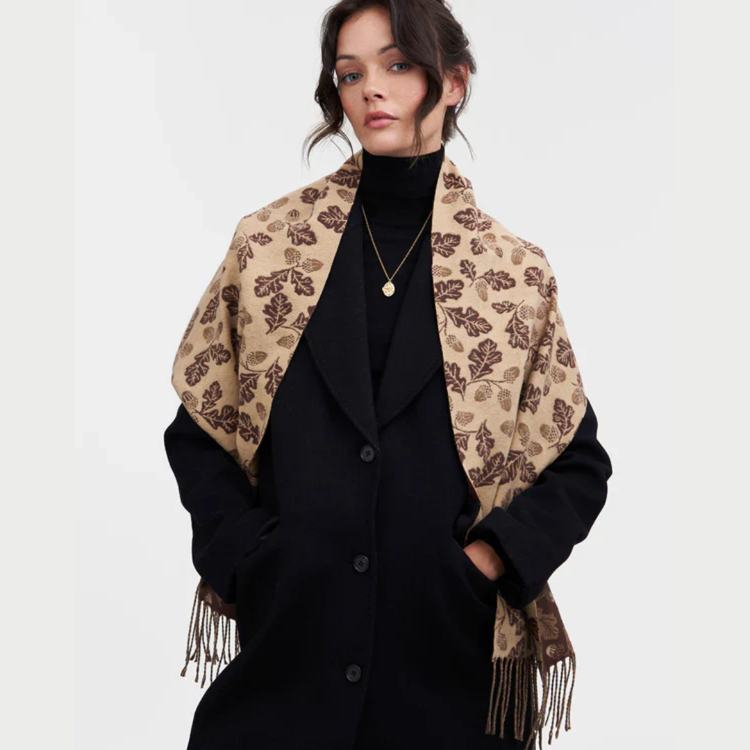 Acorn Jacquard Double Sided Scarf