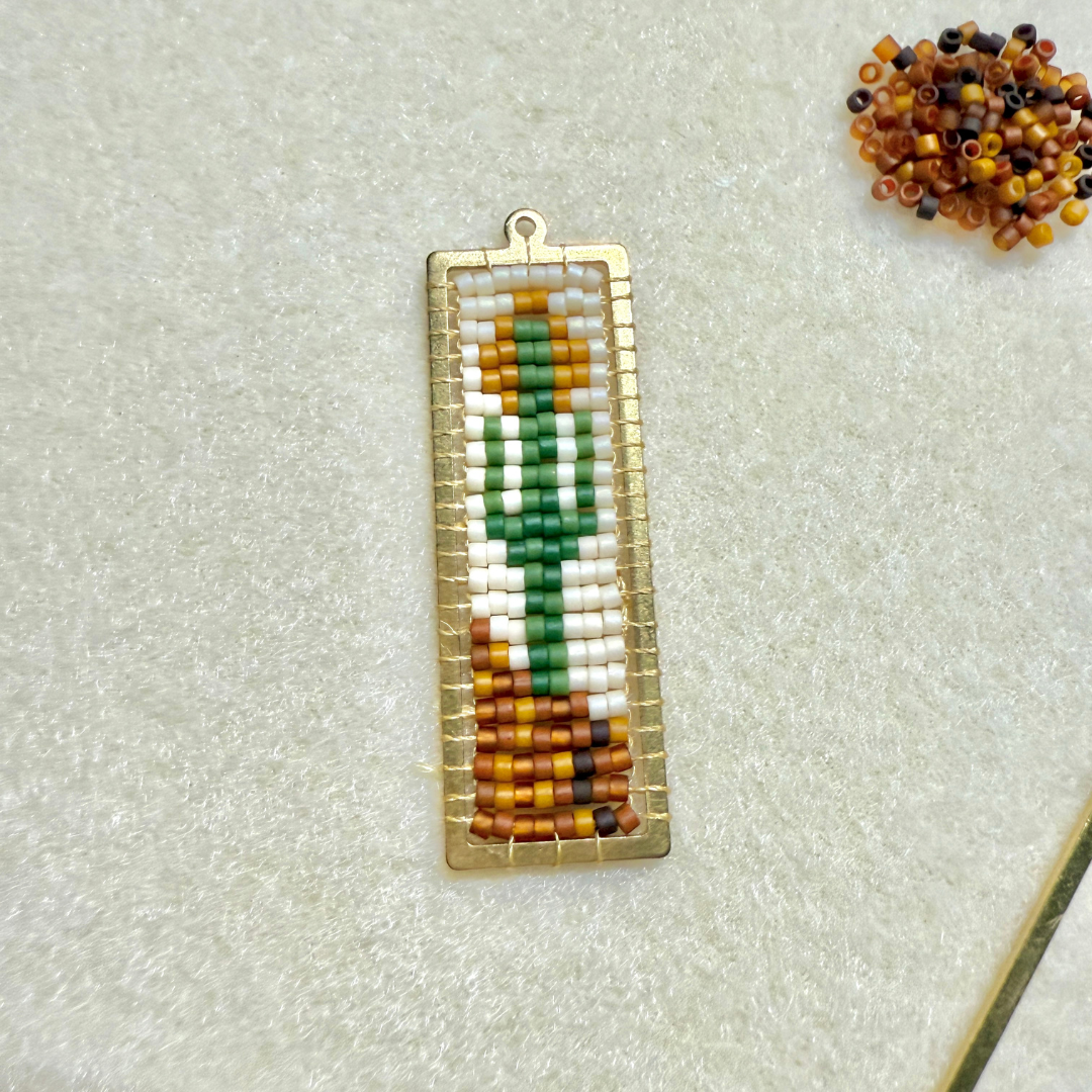 Beaded Desert Landscape Earrings