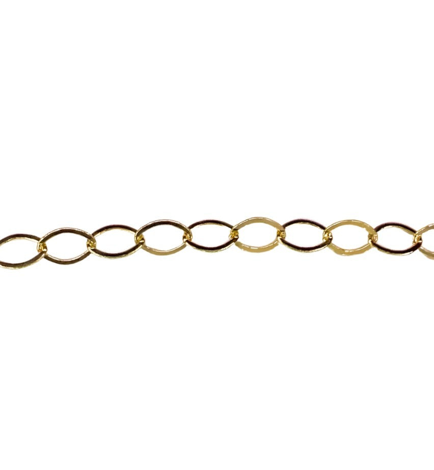 Oval Link Cable Chain Necklace - Gold Filled