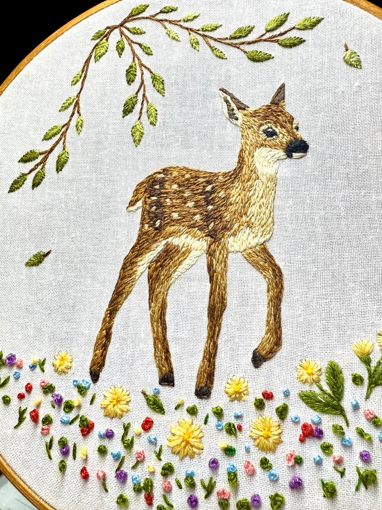Fawn - Hand Embroidered