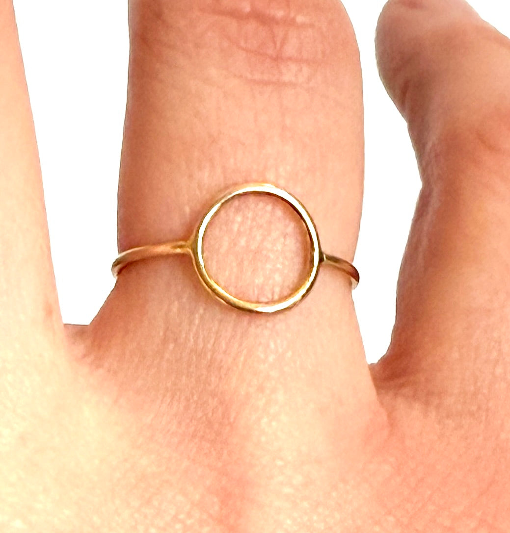 Open Circle Ring - Gold Filled