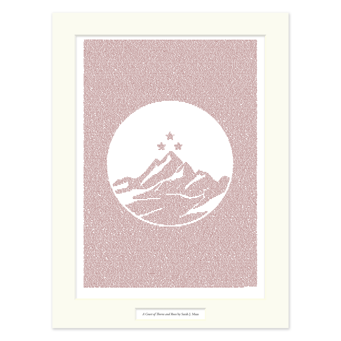 A Court of Thorns and Roses Matted Print