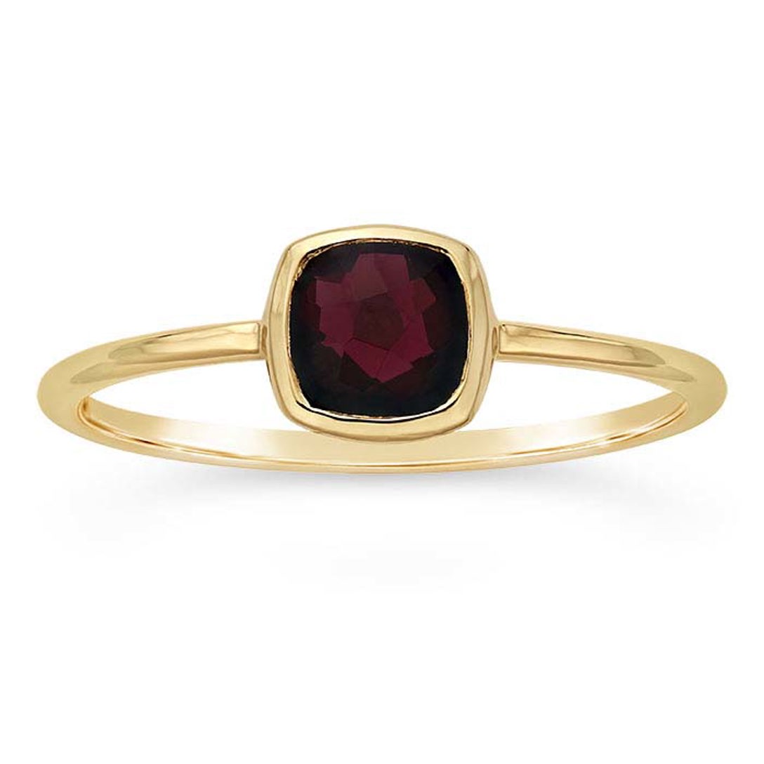 Garnet Ring - 14K Gold