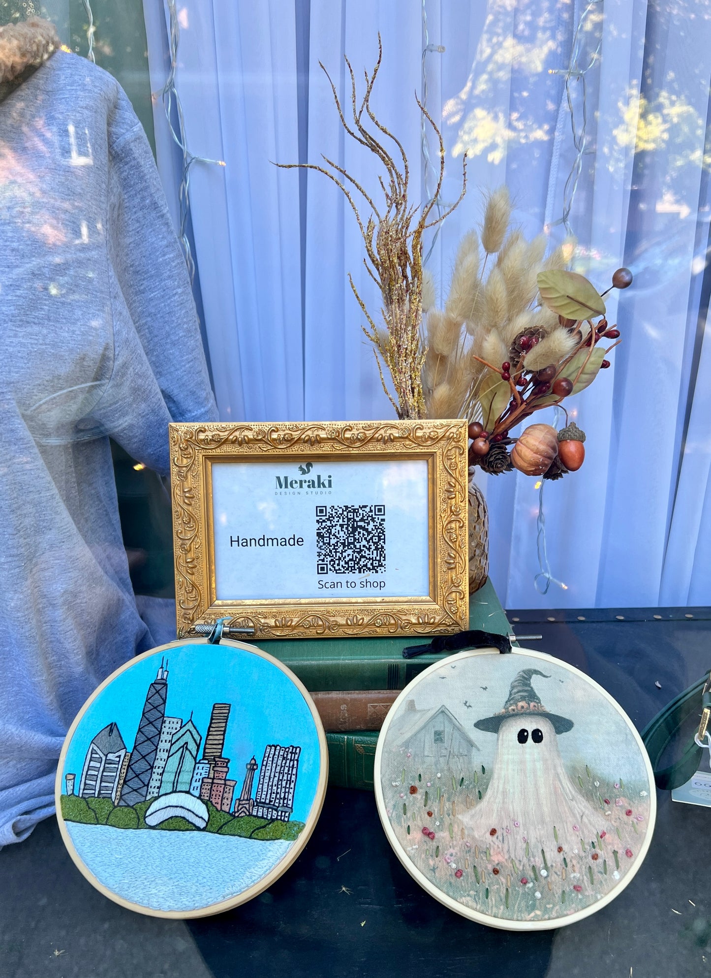 Chicago Skyline Embroidered Portrait