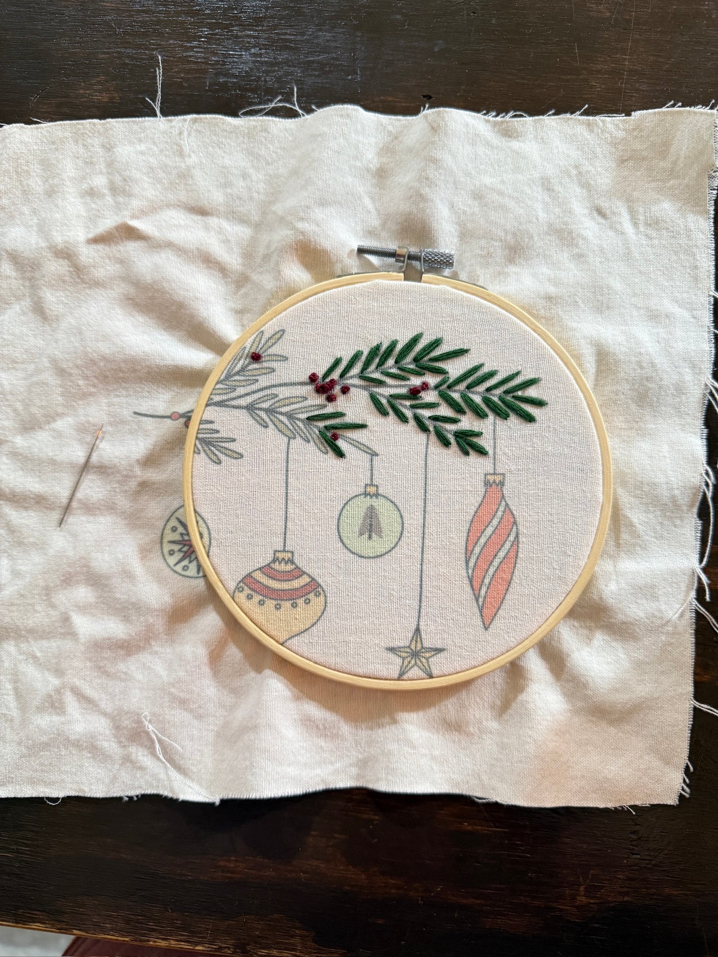 Deck The Halls - Hand Embroidered