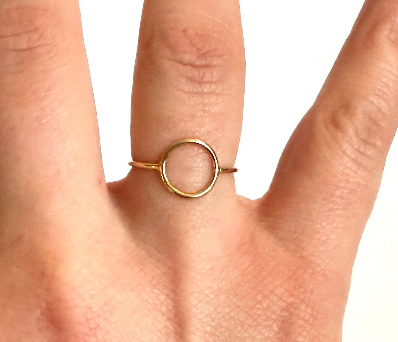 Open Circle Ring - Gold Filled