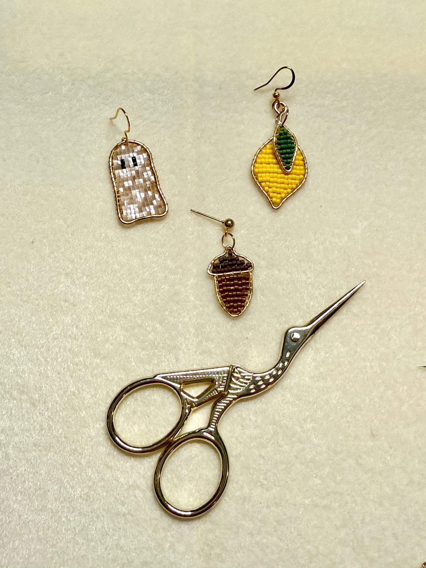 Beaded Lemon Earrings