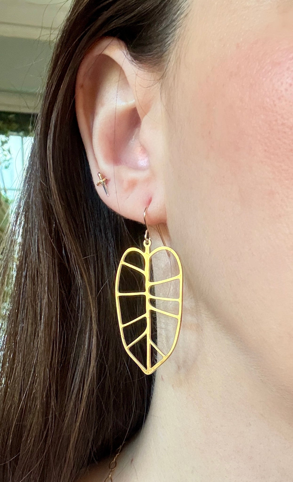 Monstera Leaf Earrings