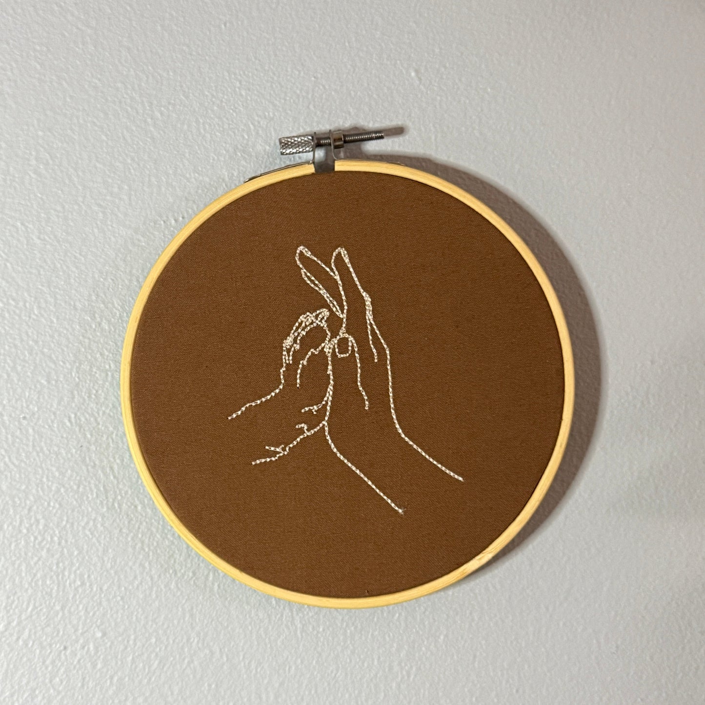 Hand & Paw Embroidered Portrait
