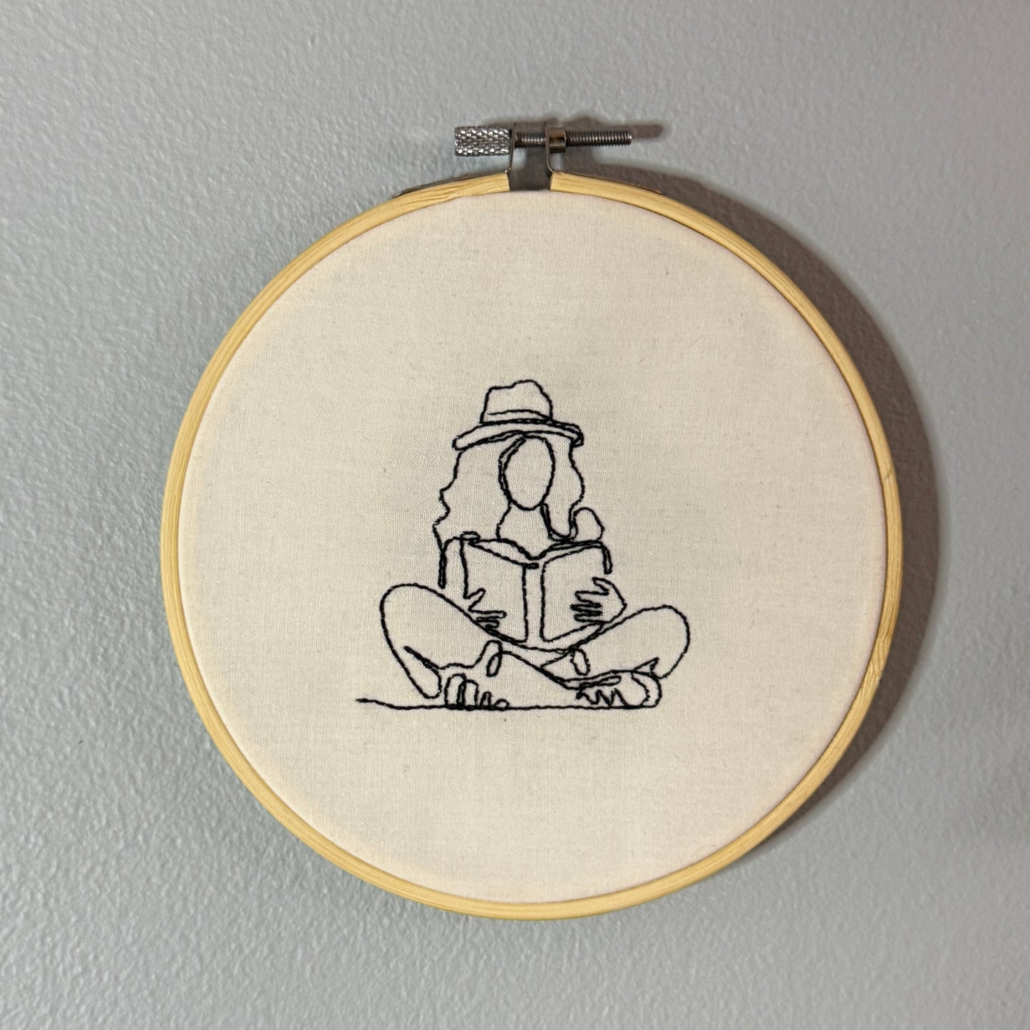 Reader Embroidered Portrait