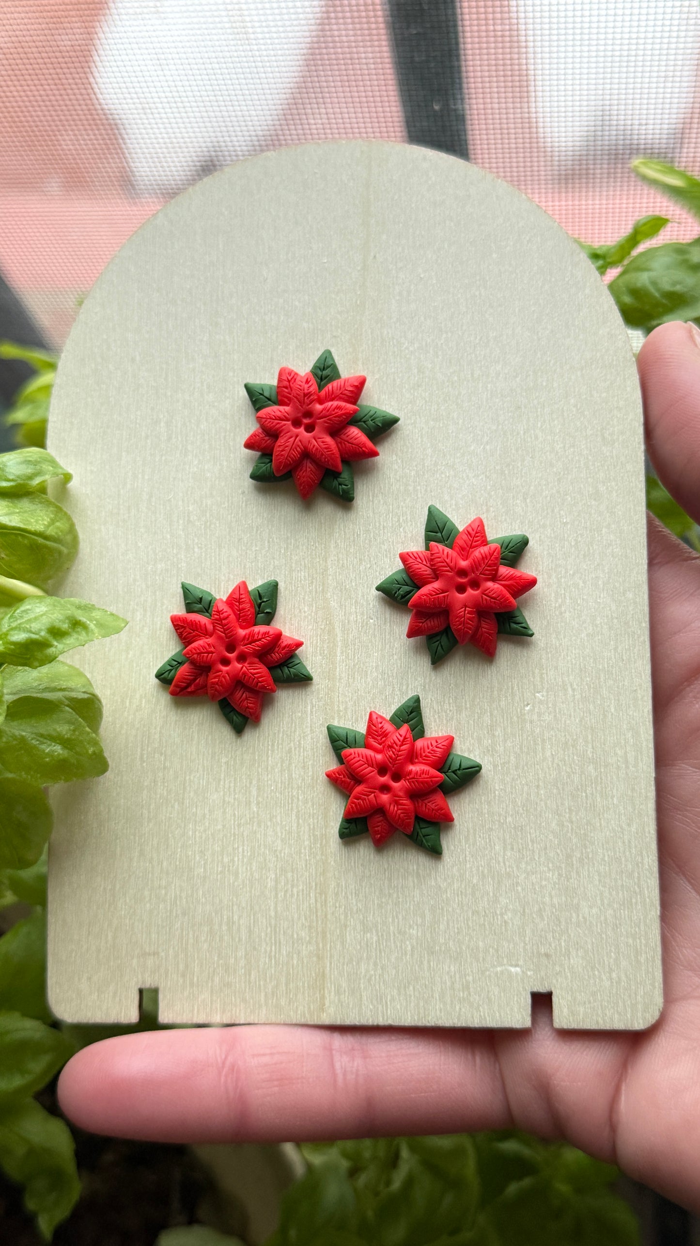 Poinsettia Earrings