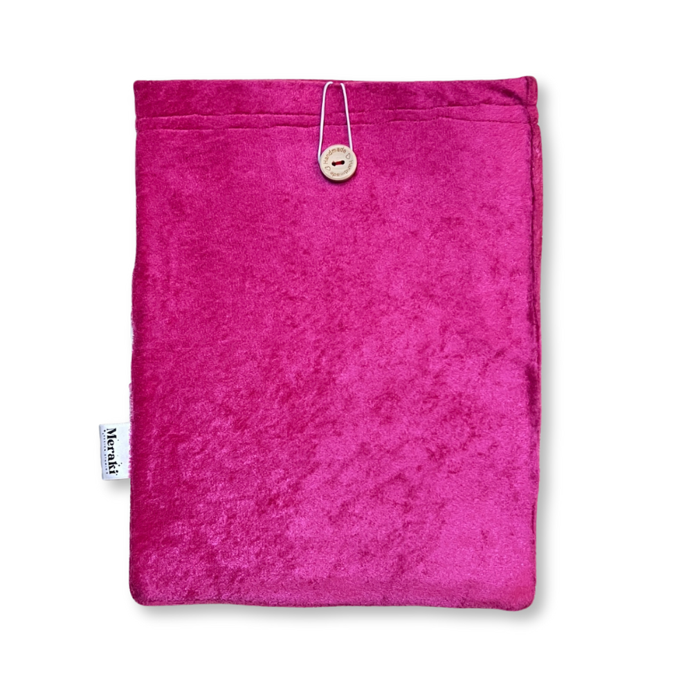 Hot Pink Velvet Book Sleeve