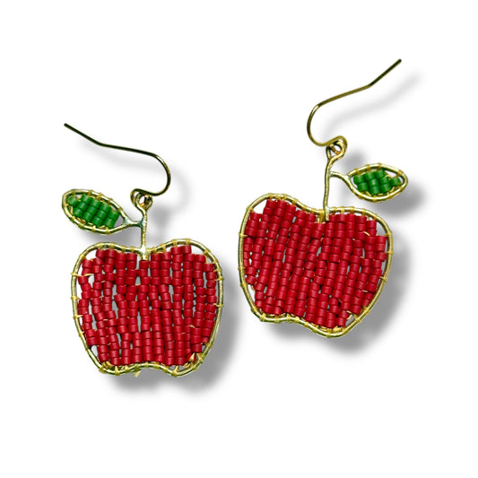 Apple Beaded Earrings