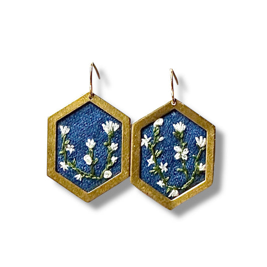 Embroidered Earrings