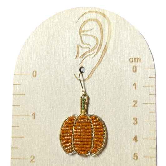 Pumpkin Beaded Earrings