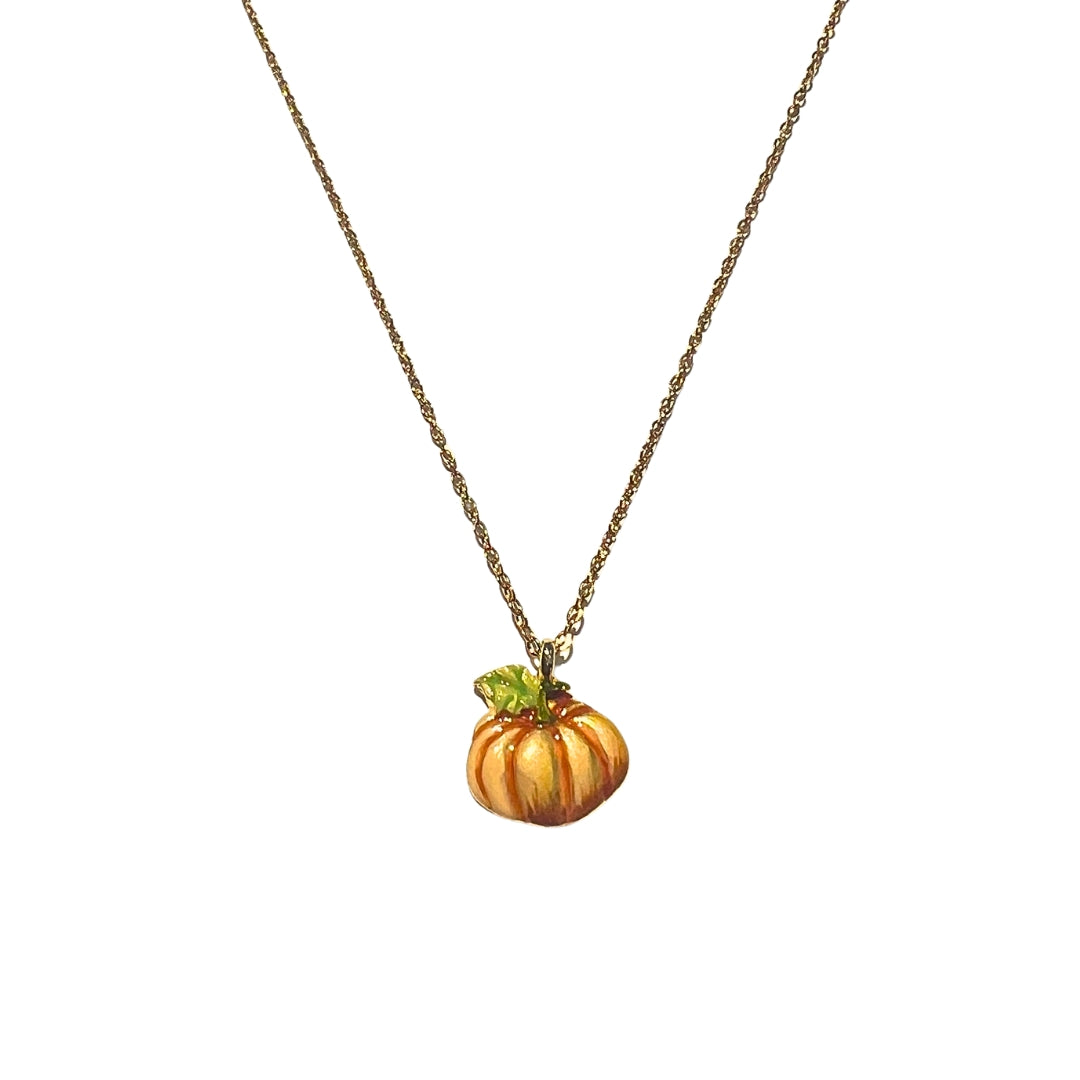 Enamel Pumpkin Necklace