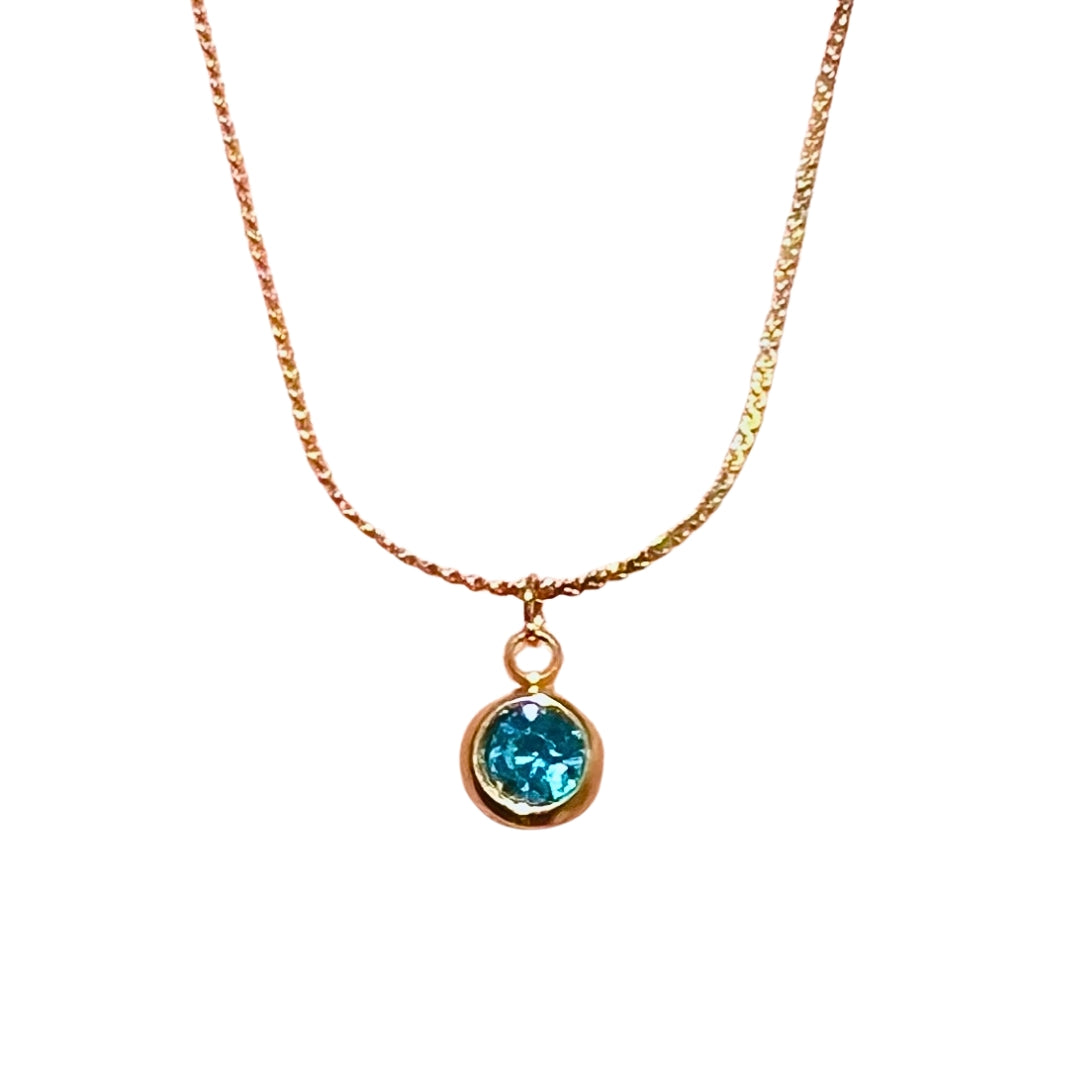 Birthstone Necklace - Gold Plated