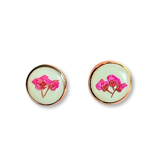 Dried Pressed Flowers Studs