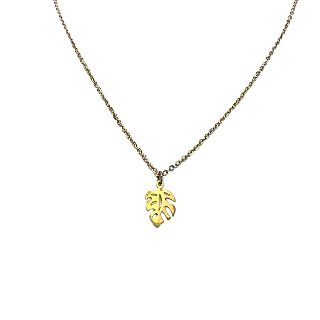 Monstera Leaf Necklace -Gold Plated