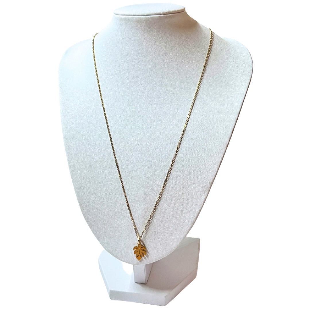 Monstera Leaf Necklace -Gold Plated