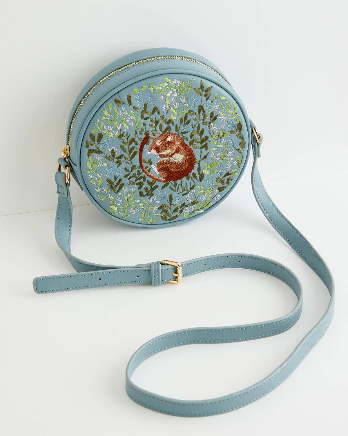 Embroidered Dormouse Circle Purse - Fable