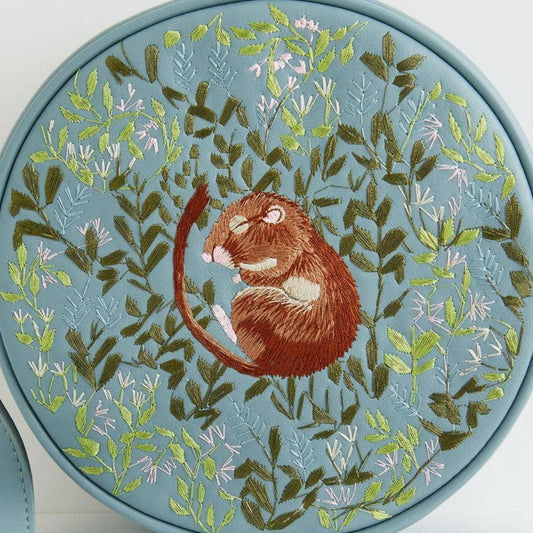 Embroidered Dormouse Circle Purse - Fable