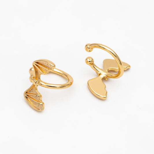 Bat/Dragon Wings Ear Cuff - Gold Plated