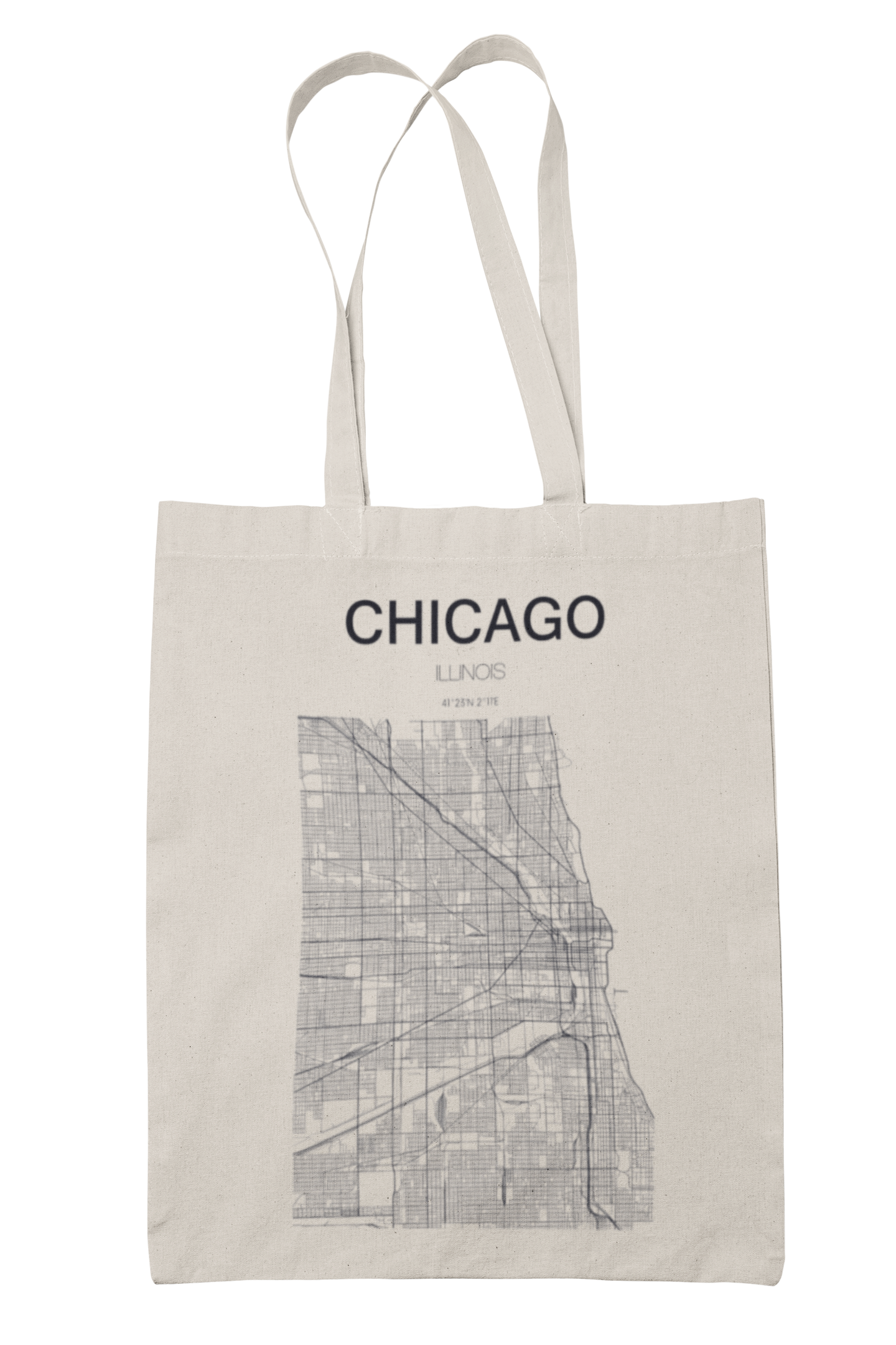 Chicago Map Tote Bag - Meraki Design Studio