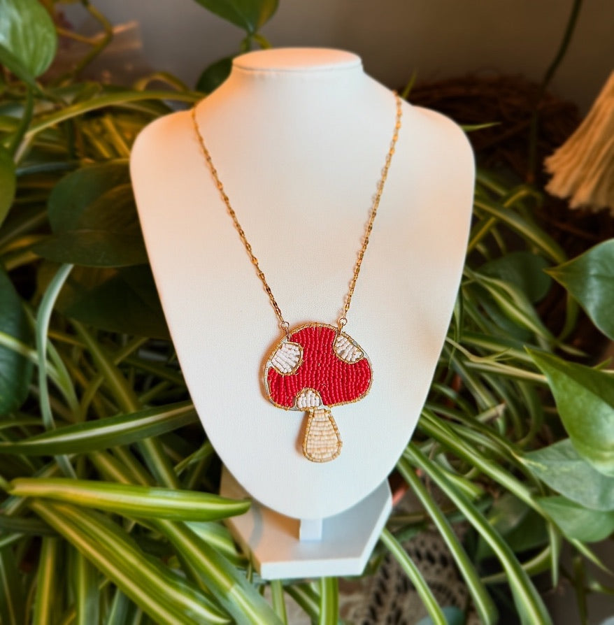 Making The Beaded Mushroom Necklace