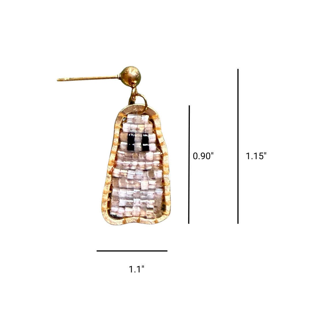 Mini Beaded Ghost Earrings