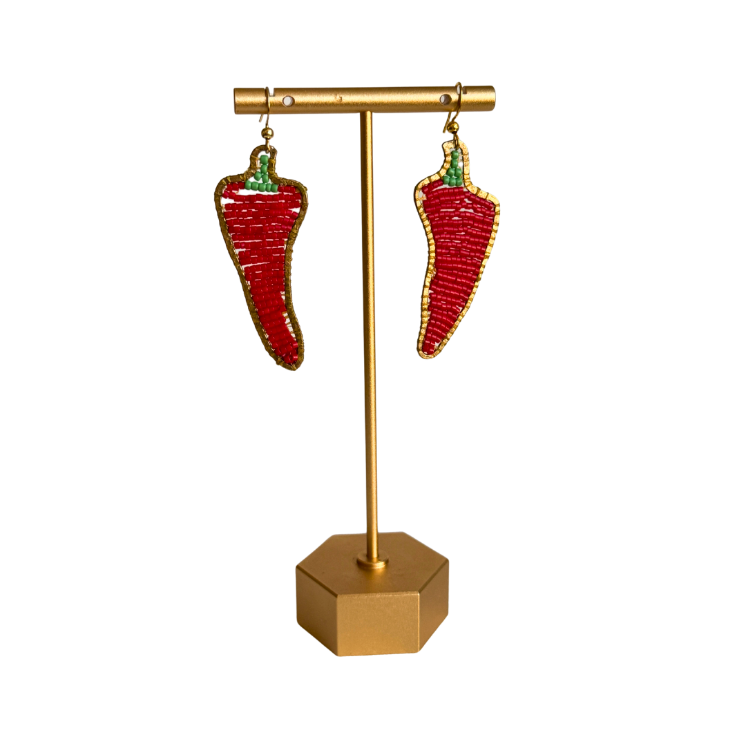Beaded Smut Pepper Earrings