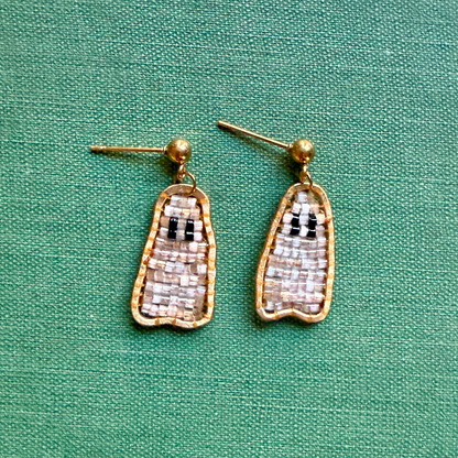 Mini Beaded Ghost Earrings