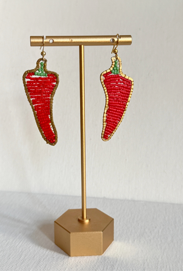 Beaded Smut Pepper Earrings