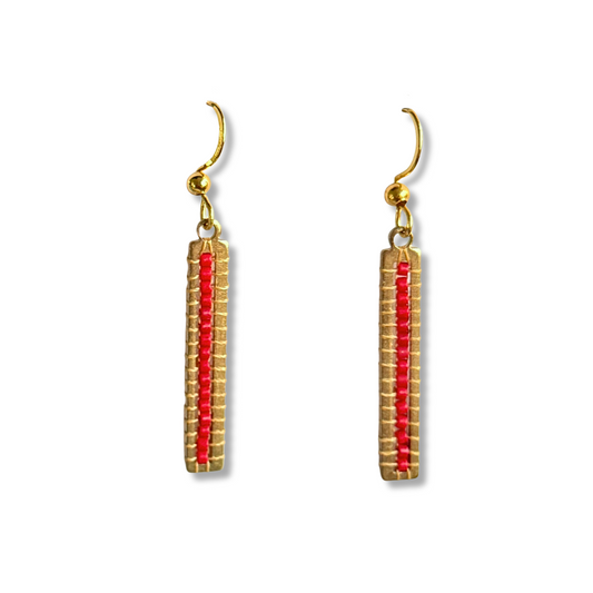 Beaded Tall Earrings