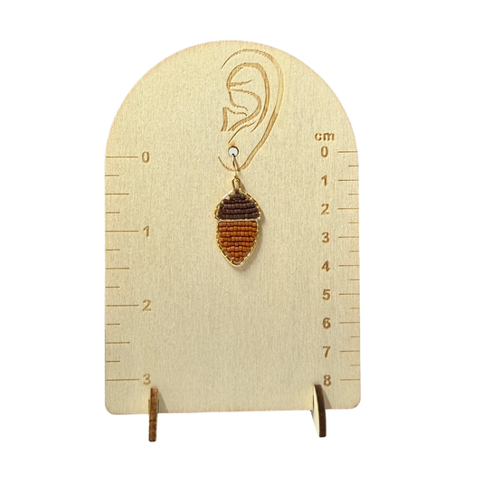 Beaded Acorn Earrings
