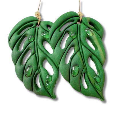 Monstera Earrings
