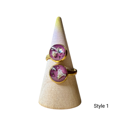 Dried Flower Adjustable Ring
