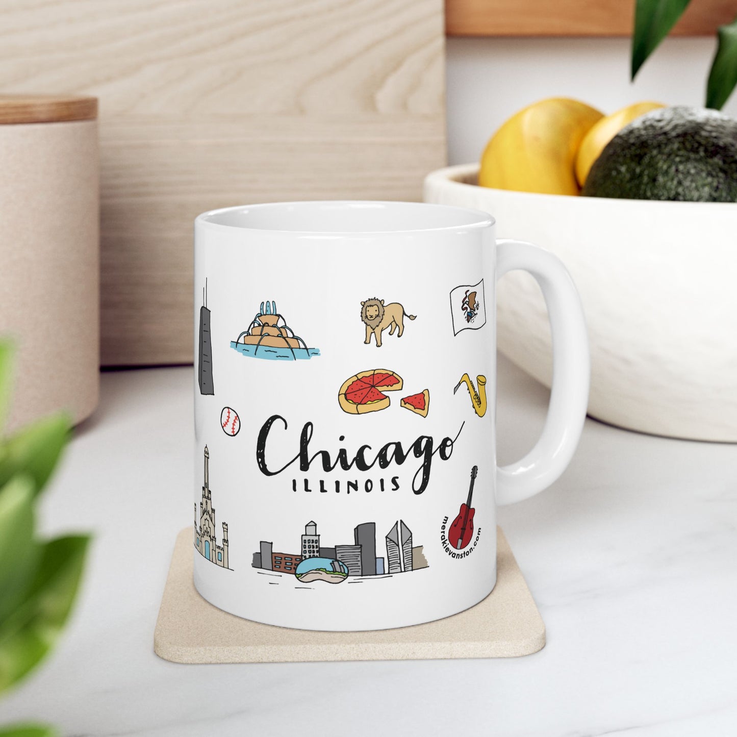 Chicago Doodles 11oz Ceramic Mug