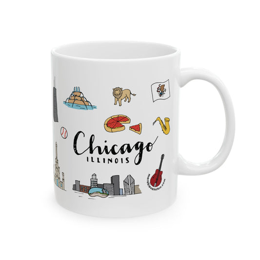 Chicago Doodles 11oz Ceramic Mug
