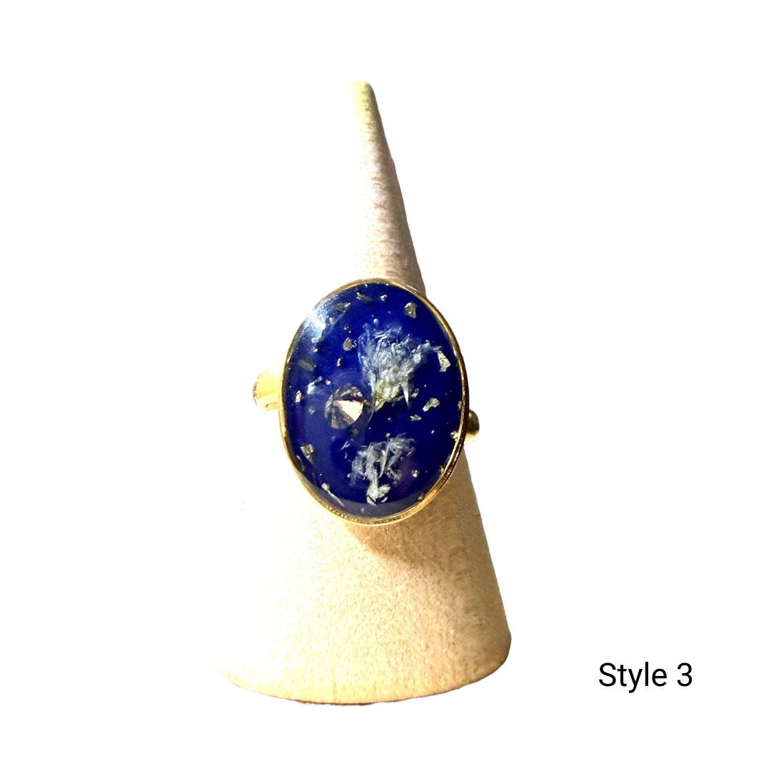 Dried Flower Adjustable Ring