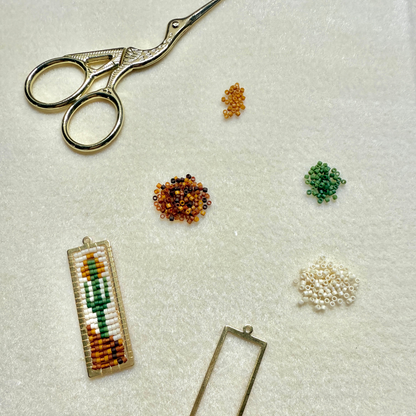 Beaded Desert Landscape Earrings