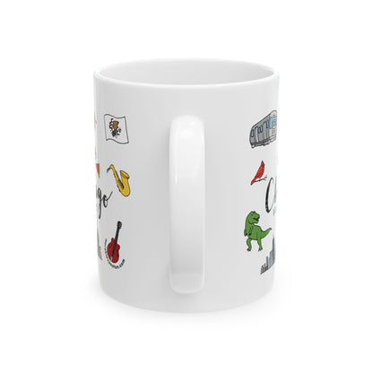 Chicago Doodles 11oz Ceramic Mug