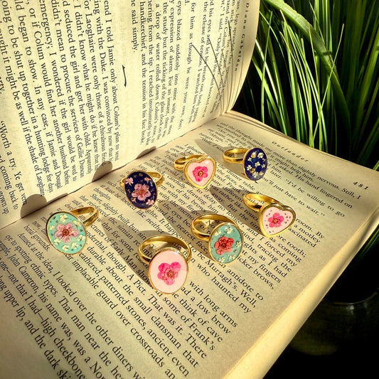 Dried Flower Adjustable Ring