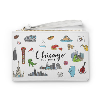 Chicago Doodles Clutch Bag