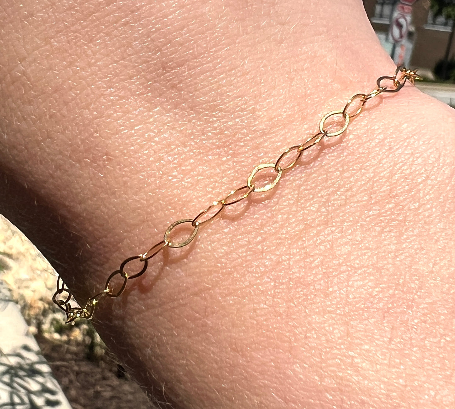 Oval Link Cable Chain Bracelet - Gold Filled
